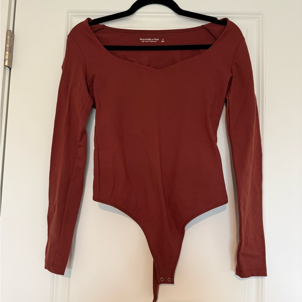 Abercrombie & Fitch Soft Collection Top in Brick Red